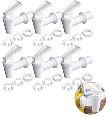 6 Pcs Grifo Dispensador, Reutilizables Para Grifo De Plástico, Para Jugo De Reemplazo, Frascos De Vidrio, Dispensadores De Bebidas De Agua Fría, Cerveceras De Jugo Y Té Helado, Repuesto