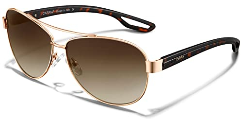 CARFIA Polarisierende Sonnenbrille für Herren & Damen UV400 Piloten Sportbrille mit Ledertasche