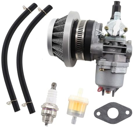 MCHNIC Vergaser mit Luftfilter Zündkerze für 43cc 47cc 49cc 2-Takt Mini Motorrad ATV Quad Go Kart Dirtbike Pocketbike