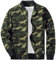 KEFITEVD Blouson pour homme - Coupe-vent, style militaire décontracté avec plusieurs poches, Vert militaire Camouflage, XL