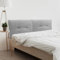 DHOME Kunstleder oder Acualine Stoff Kopfteil Plain mit Knöpfen DUAL geteilt in 2 Stücke gepolstert HIGH Range Schlafzimmer Kopfteil (Stoff Grau, 180cm Dual (Betten 180/190))