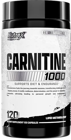 Nutrex Research Lipo-6 L Carnitine 1000mg | Pure L-Carnitine Tartrate Supports Fat Metabolism, Energy, Stimulant Free Weight Management Supplement, Keto Friendly - 120 Capsules