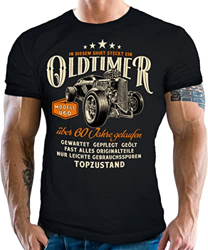 T-Shirt als Geschenk für Männer zum 60. Geburtstag - Oldtimer über 60 Jahre gelaufen Topzustand