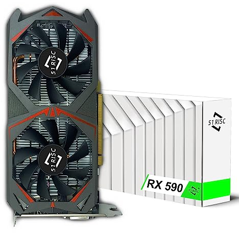 51RISC Scheda grafica Radeon RX 590 GME, 2304SP 8 GB GDDR5 256bit PCIe 3.0 × 16 1340 MHz Base Clock Scheda Video Gaming (Radeon RX 590 GME)