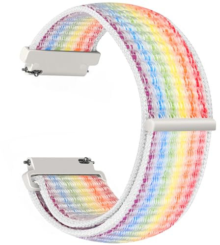 Vodtian 18mm Nylon Armband Kompatibel mit Garmin Venu 2S/Venu 3S/Vivoactive 4S/Vivomove 3S/Forerunner 255s/255s Music/265s, Schnellverschluss Ersatz Sport Loop Uhrenarmband für Damen Herren