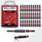 30x Bull Bits 25mm PZ3 Impact Driver Bits Set - Single Ended, Shock Zone, S2 Steel, Torsion Zone, Magnetic Bit Holder