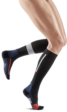 CEP - Laufsocken mit Kompression für Damen, The Run 4.0 Tall Socks, Sportsocken, Größe II/S / 35-38, schwarz (LE)