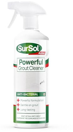 SurSol Active - Grout Cleaner, Ready-To-Use Tile Grouting Cleaning Spray, Removes Stubborn Dirt, Marks & Stains Between Tiled Walls & Floors - 1 Litre