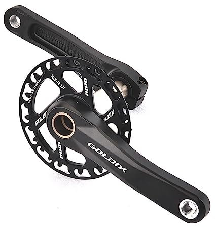 QWWZVQHJ Faltrad Hohle integrierte Kurbelgarnitur 110 mm/127 mm/140 mm/150 mm/155 mm/160 mm Kinderfahrrad-Kurbelarm-Set 28T/30T/32T/34T/36T GXP-Kettenblatt für 7–12 Gänge