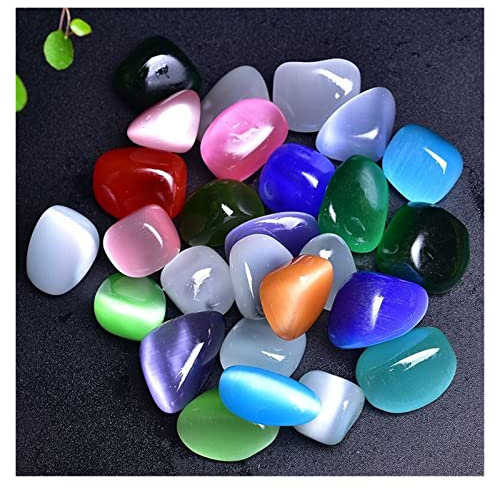 Cristal naturel brut 15-30 mm taille quartz naturel oeil de chat pierre de cristal pierre colorée spécimen de gravier aquarium décoration de réservoir de poisson décoration de la maison pierre naturel