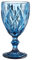 COFI 1453 6 Teiliges Set aus Glas Weingläser Trinkgläser in Blau Wassergläser