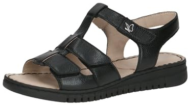 Caprice Damen Sandalen flach aus Leder mit Klettverschluss