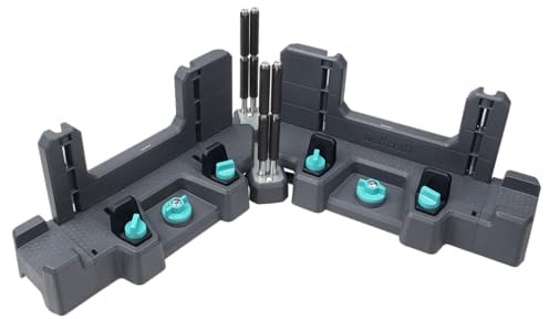 wolfcraft Rapportatore angolare e tagliacornici PRO I 6956000 I 2 in 1 - Cassetta per tagliare battiscopa e battiscopa alti fino a 120 mm e misura degli angoli dello spazio