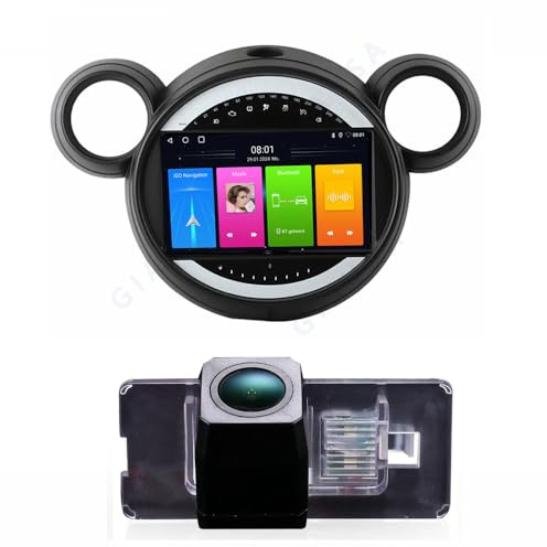 Radio de coche Android con GPS Navi + cámara trasera HD para BMW Mini R56, Mini Clubman R55, Mini Countryman R60, Mini Paceman R61 Cooper, Cooper ALL4, Cooper D, Cooper SD, Cooper S John Cooper Works,