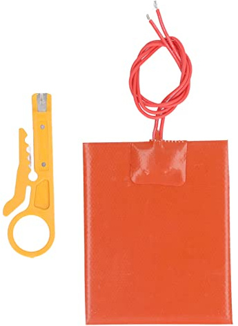 Silikonkautschukheizkissen, Dünne Flexible Heizmatte, Hohe Dielektrik -Festigkeit mit Drahtstripper 12 V 20W 250 ℃ Schnellheizung für Industrie- und Instrumentenisolierung