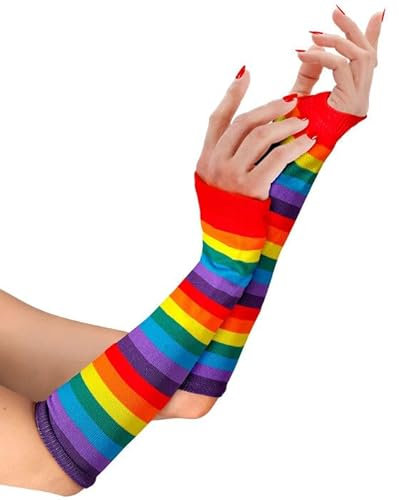 CREATIV DISCOUNT NEU Armstulpen Regenbogen, fingerlos