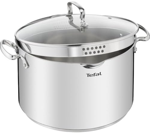 Edelstahl 18/10 Kochtopf Tefal Duetto+G7196455 28 cm Induktion 10 Liter Spülmaschinenfest