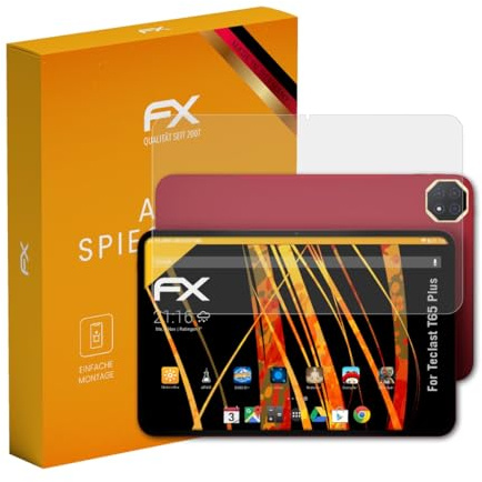 atFoliX Displayfolie kompatibel mit Teclast T65 Plus Schutzfolie, entspiegelnde und stoßdämpfende FX Folie (2X)