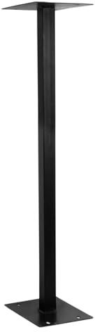 Piédestal en Fer Noir pour Boîte aux Lettres 105 x 28 x 20 cm Capacité Maximale 21 kg Imperméable Usage Extérieur [Fixations INCLUSES]