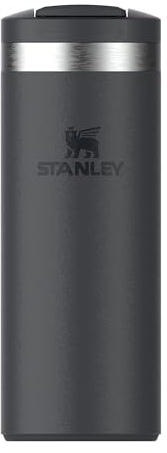 STANLEY 1913 Transit Flip Top Mug 0.35L - Black | Hält 4 Std. heiß - 6 Std. kalt - Auslaufsicher - Spülmaschinenfest - Becherhalter kompatibel