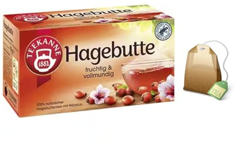 Pompadour | Ibisco e Rosa Canina Naturale Tonificante Dissetante | Infuso Floreale Senza Caffeina - 20 Filtri (70 Gr)