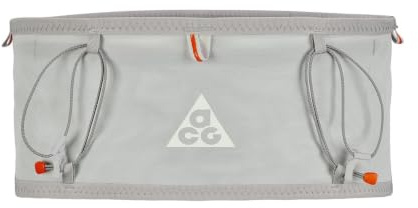 Nike ACG Goat Belt Outdoor Gürtel Hiking Trekking Trail Running Sport Gürtel verstellbar, Grey Fog/Safety Orange/Summit White, M