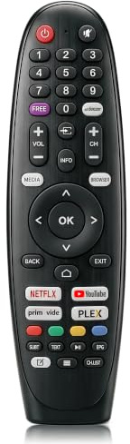 MYHGRC Ersatz JTC Fernbedienung für JTC Jay-Tech TV OS35500USV OS36500USV S32H23260VJK JTC50U39500 JTC55U39550 LE-32T1 LE-40T1 EVOIIS32H EVOIIS40F