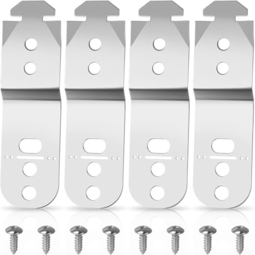 Housing Mounting Kit 00619985 Heavy Duty Bracket for Integrated Dishwasher Door Fixing Silver(2 pairs)