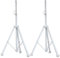 2 x Ibiza White PA Speaker Stand DJ Disco Wedding