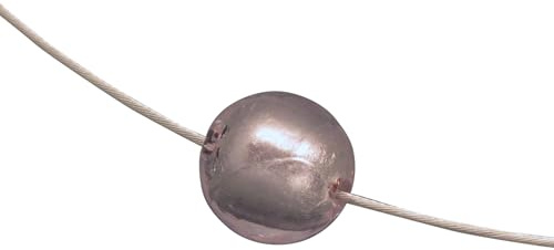 Catena con pallina in vetro di Murano, rosa