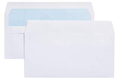 Blue Label Opaque DL 110 x 220 mm 80 gsm Wallet Self Seal Envelope White - Pack of 1000