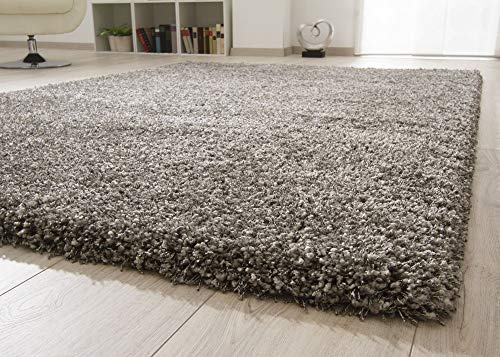 Steffensmeier Ragolle Twilight Hochflor Teppich Shaggy, weich & elastisch, moderner Wohnzimmer Teppich, Grau meliert 9999, 160x160 cm
