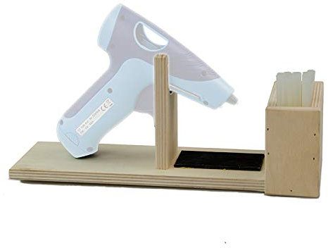 Holzständer – Optimale Ablage für die KABELLOSE HEISSKLEBEPISTOLE – Handgefertigt in Deutschland – Aus massivem Holz – Gewicht: ca. 470 g – 343288