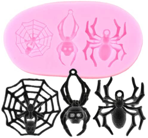 Halloween-Spinnennetz-Silikonform für DIY, Kristall, Süßigkeiten, Schokolade, Pudding, Eiswürfel, Seife, handgefertigt, Eiscreme, Fondant, Gummipaste, Cupcake-Topper, Dekoration, Shots, Desserts