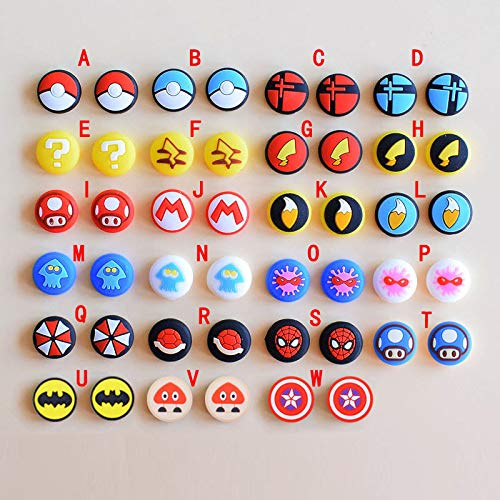 Silicone Analog Thumb Grip Stick Set Joystick Cap Thumbstick Cover Caps for Nintendo Switch NS Switch Lite Console Joy-Con Controller Thumbsticks Cap (S)