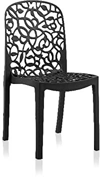 SP Berner Shaf - Flora | Set 6 Sillas Jardin de Color Antracita | Fabricado en España con Materiales Reciclados