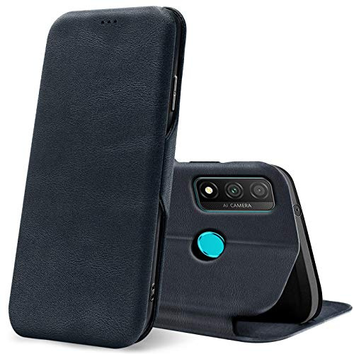 Verco Case per Huawei P Smart 2020 Custodia, Cover a Libro Pelle PU per Huawei P Smart 2020 Custodia Premio Booklet Protettiva, Blu