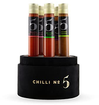 Chilli Sauce Gift Set - Hot Sauces Gift Set - Gift the Chilli No. 5 Celebration Collection - The Best Foodie Gift Box