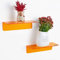 OAPRIRE Wandregal 2er-Set - Einfaches Erweitern der Wandfläche - Längen 23cm Acryl Regal ohne Bohren für Schlafzimmer, Bad, Küche, Wohnzimmer, Büro, Spielzimmer, mit Kabelclips - Orange
