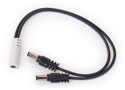 RockBoard Power Ace Current Doubler Y Cable, 2 x 2.1 x 5.5 mm barrel plug (parallel) to 2.1 x 5.5 mm barrel socket