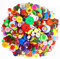 2000 Stück Bunte Knöpfe,Bunt Knöpfe zum Basteln,Kunststoff Bastelknöpfe,Knöpfe Harz,Kinderknöpfe,Farbige Knöpfe für DIY Nähen, Scrapbooking und Handwerk Verzierung-Gemischte Größen & Farben