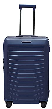Bric's 4W Trolley M Porsche Design Hartschalenkoffer Roadster, Handgepäckkoffer mit 4 Rollen, Ultraleicht, Kompressionssystem, USB-Anschluss, TSA-Verschluss, 44x67x26/30 cm, Dunkelblau-Matt