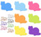 Molain Lot de 7 blocs de notes autocollantes en forme de chat avec trombones, notes autocollantes pour onglets d'index, 210 feuilles (B)