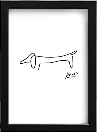 Spiffing Prints Pablo Picasso Kunstdruck-Poster Dackel Hund, klein, matt, ungerahmt