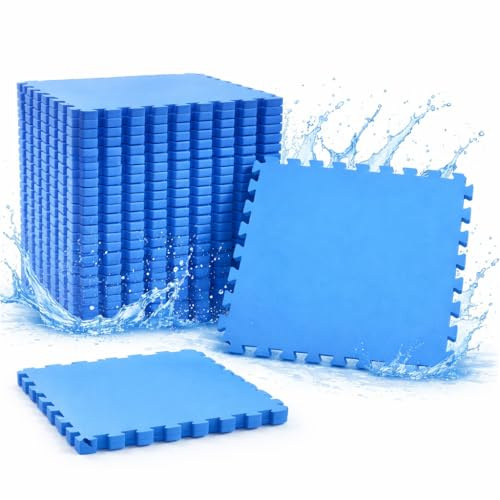EYEPOWER Poolunterlage 7,5 m² - 32 EVA Matten 50x50x1 cm - Outdoor Poolmatten 1 cm dick als Bodenunterlage für Swimmingpool oder Whirlpool- stoßfeste Schutzplatten für Garten und Terrasse