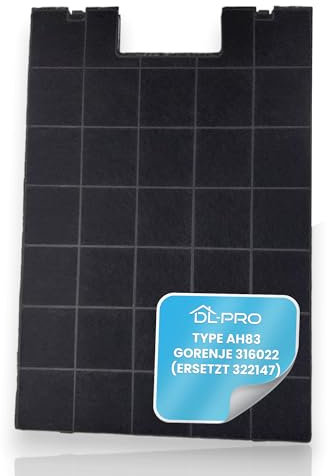 DL-pro Kohlefilter 380x257mm für Gorenje 316022 AH083 Aktivkohlefilter Filter Geruchsfilter für Dunstabzugshaube Abzugshaube Dunstabzug Dunsthaube