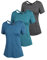 ADOME Sportbekleidung für Damen Funktionsshirt Damen Laufshirt Shortsleeve Yoga Top Rückenfreies Oberteil Rundhalsausschnitt Oberteile 3er Pack Pat1 M
