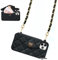 UnnFiko Wallet Case Compatible with iPhone 14 Pro Max, Cute Light Luxury Bag Design, Purse Flip Card Pouch Cover Soft Silicone Case with Handstrap Long Shoulder Strap (Black, iPhone 14 Pro Max)