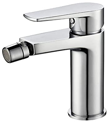 EM Miscelatori Rubinetto Serie Mak per Bagno Lavabo Doccia Bidet Incasso Cromo Lucido Monocomando Acqua Calda Fredda (Bidet)