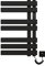 SKYLYZH Portasciugamani Elettrico, Scaldasalviette Intelligente a Temperatura Costante, Scaldasalviette Elettrico Bagno Nero Opaco, 450x720mm, Temperatura Regolabile, Risparmio Energetico-Black Right
